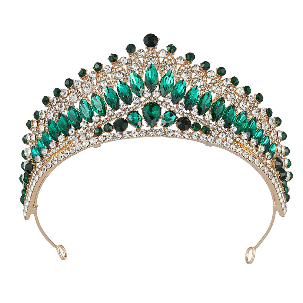 Corona Barroca para Novia de Aleación y Cristal, Incrustaciones de diamantes, para bodas y fiestas