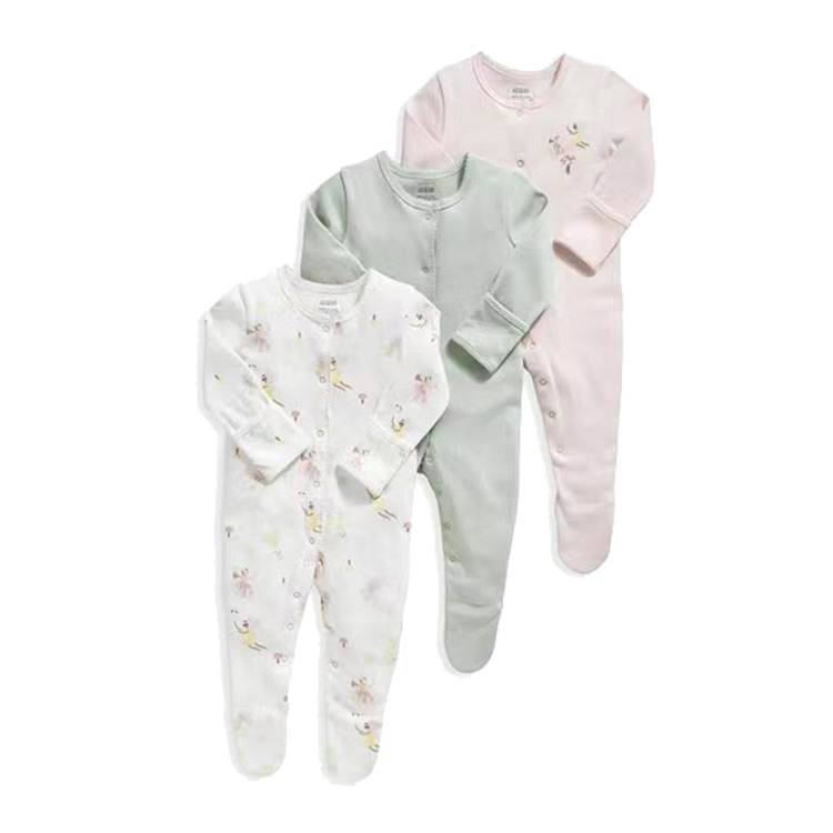 外国貿易の子供服春秋タイプの赤ちゃんのワンピースの長袖は足を包んでパジャマの新入生の赤ちゃんのプレゼントの箱を登ります。
