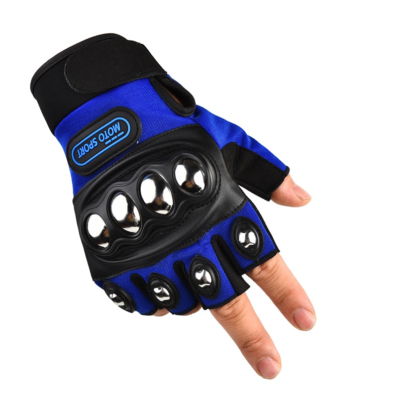 강철 케이스 반장갑 블루