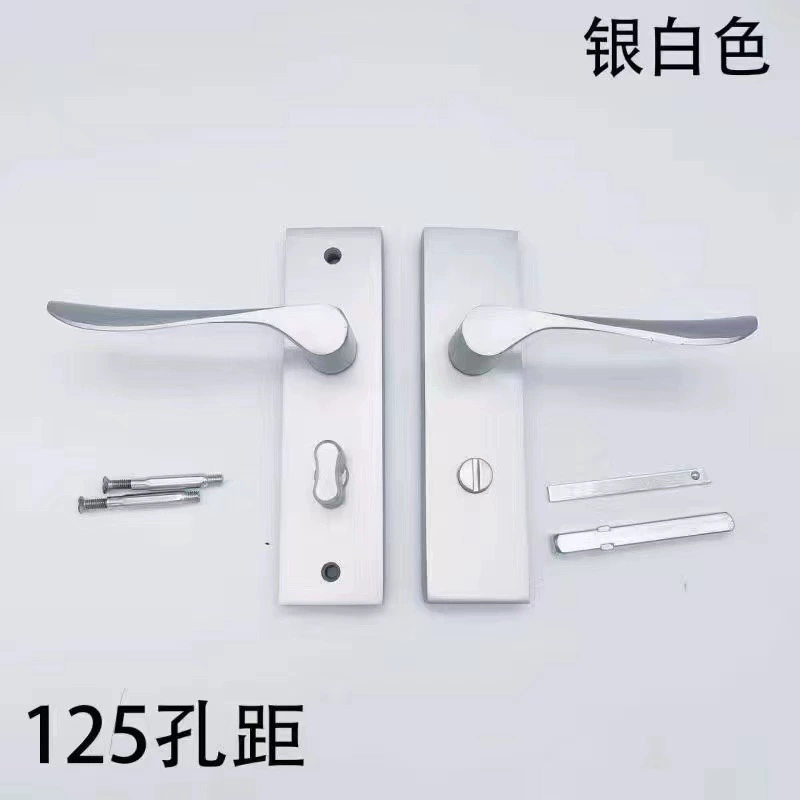 Замок для двери ванной комнаты, дверная ручка для ванной комнаты, расстояние между отверстиями 125, универсальный внутренний дверной замок из утолщенного алюминиевого сплава, дверной замок для ванной комнаты