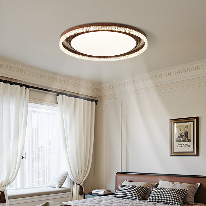 Lámpara de dormitorio minimalista de estilo italiano, lámpara de ventilador, lámpara de habitación de dormitorio principal de lujo simple y ligera moderna, lámpara de estudio de protección ocular de espectro completo