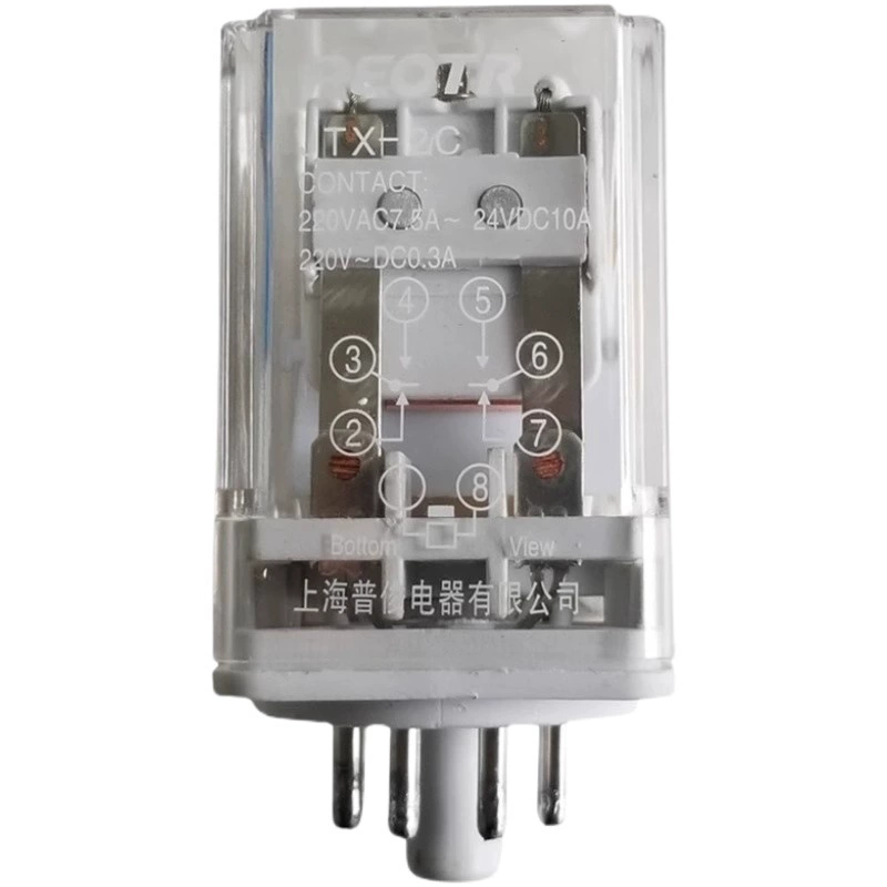 Маленькое промежуточное универсальное реле JTX-2C/3C DC12V DC24V AC220V серебряный контакт круглый 8/11 pin