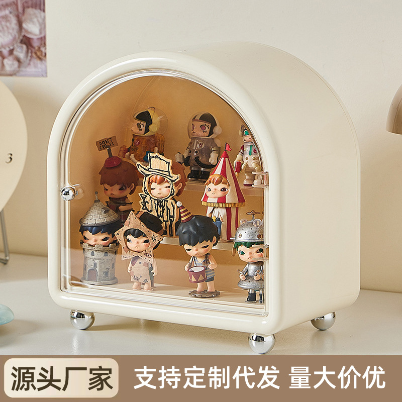 盲盒收纳盒家用透明大容量展示柜客厅壁挂塑料手办收纳防尘展示架