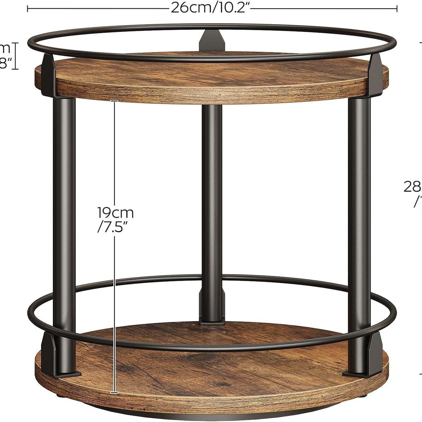 Cross-border wooden kitchen rotating storage rack kitchen countertop organizing rack layered storage rotating spice rack spice rack