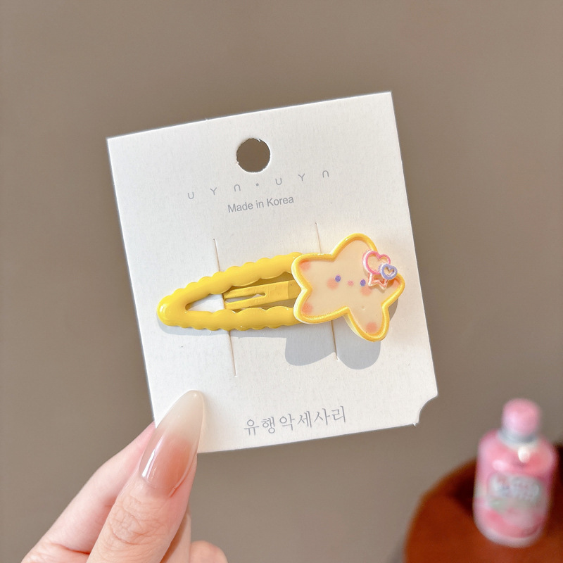 多巴胺彩色刘海发夹女夏天碎发鸭嘴一字夹发卡ins侧边夹子头饰品|undefined