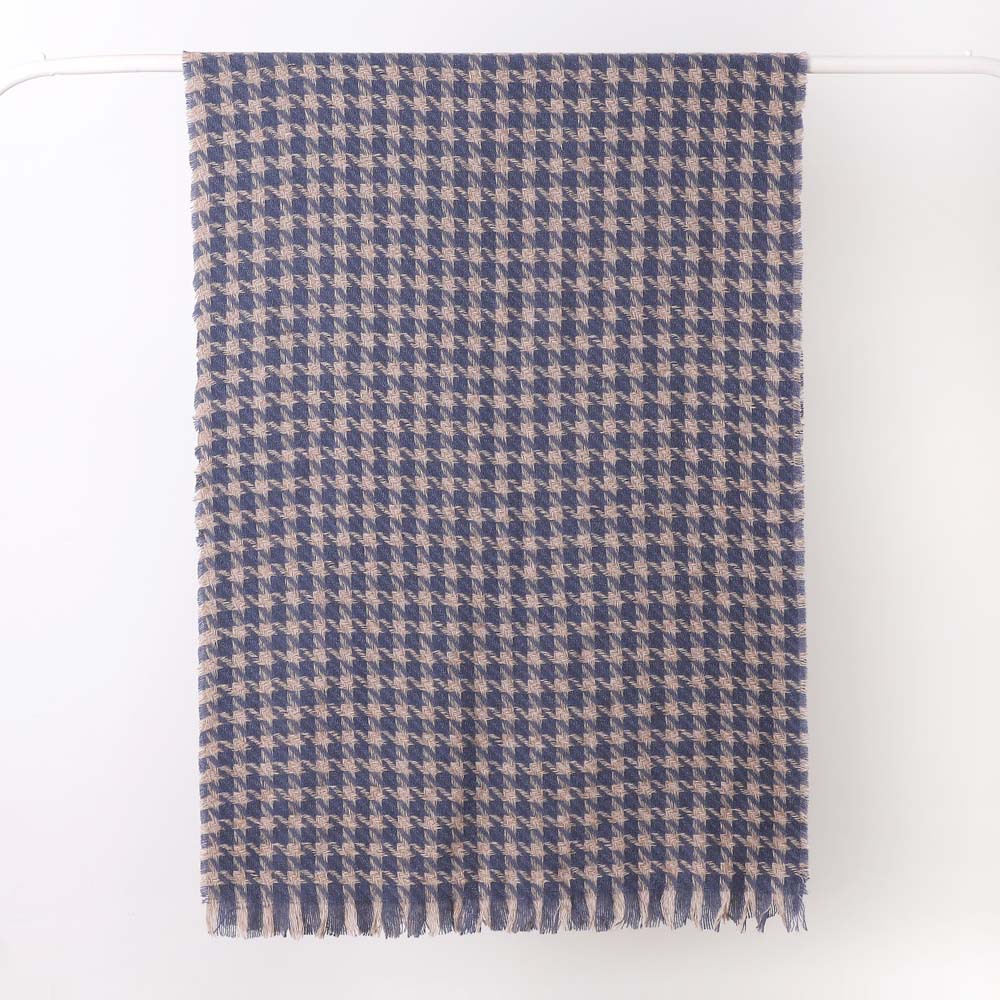 Women's Fashion Houndstooth Imitation Cashmere Scarf display picture 11