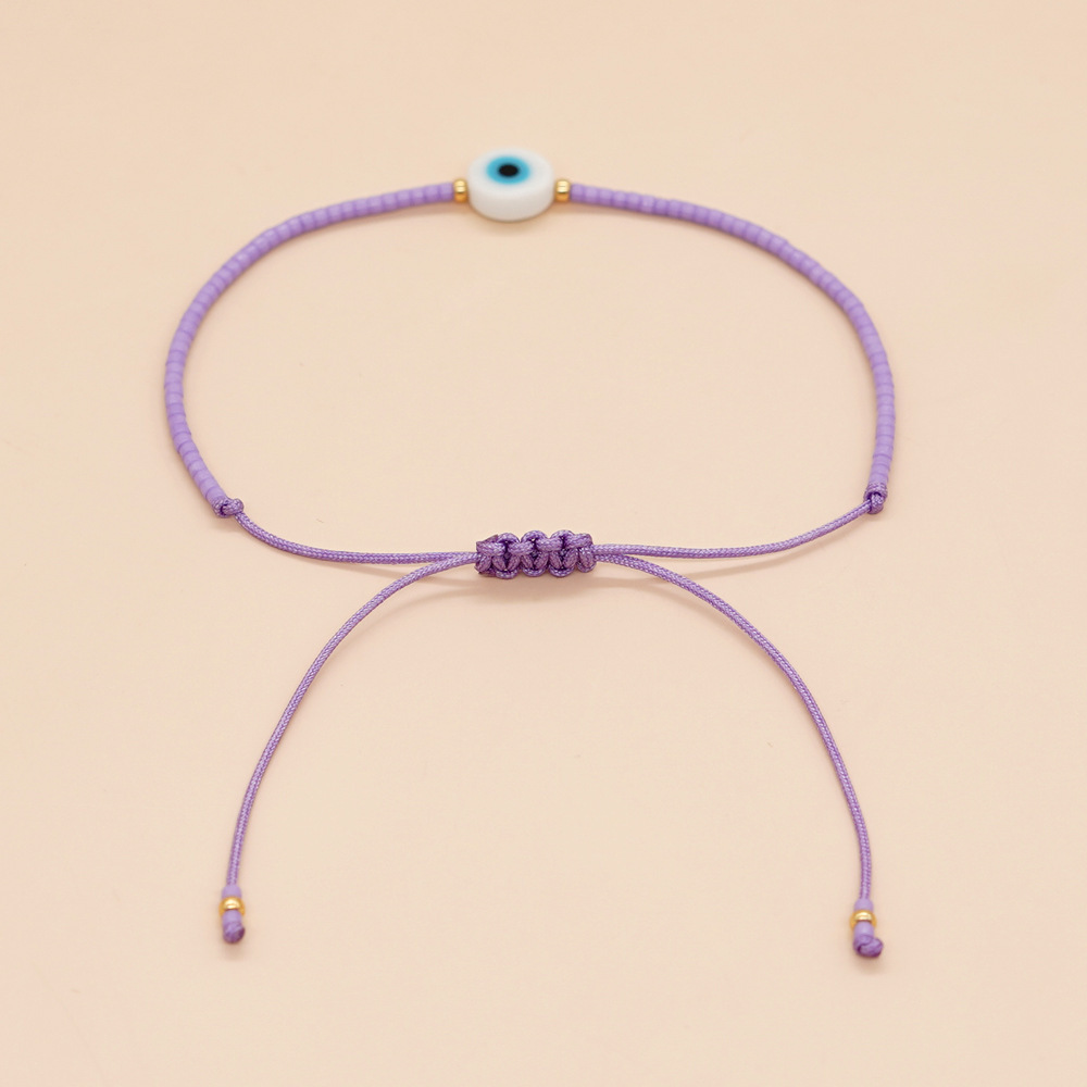 Heart Shape Pattern Unisex Gender Bohemian Heart Shape Glass Seed Bead Rope Braid Unisex Bracelets