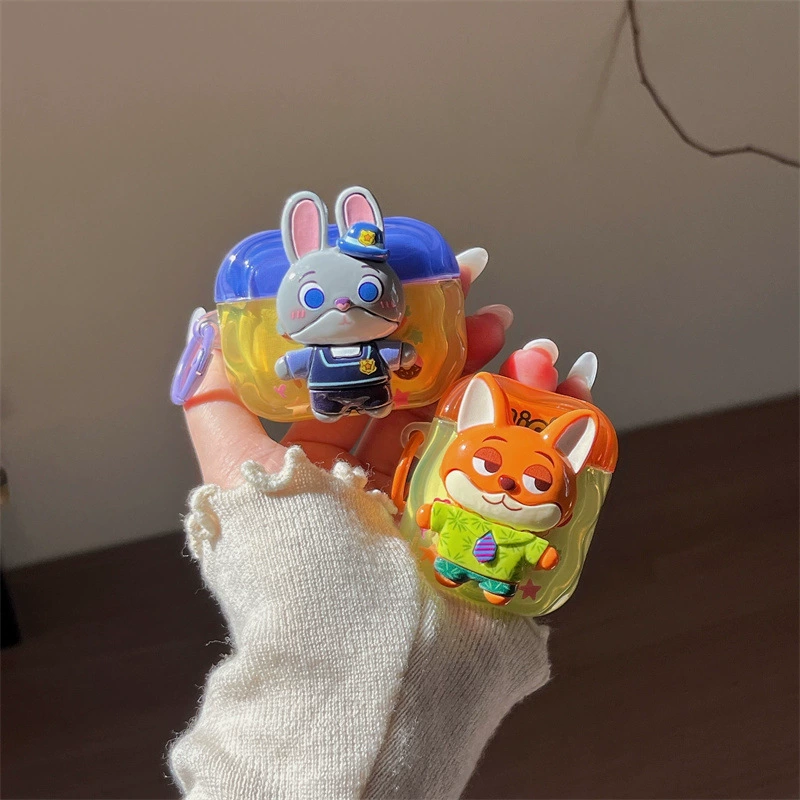 Cartoon fun Judy Nick compatible AirPods 4/Pro 3 earphone case shell for second/third generation new model