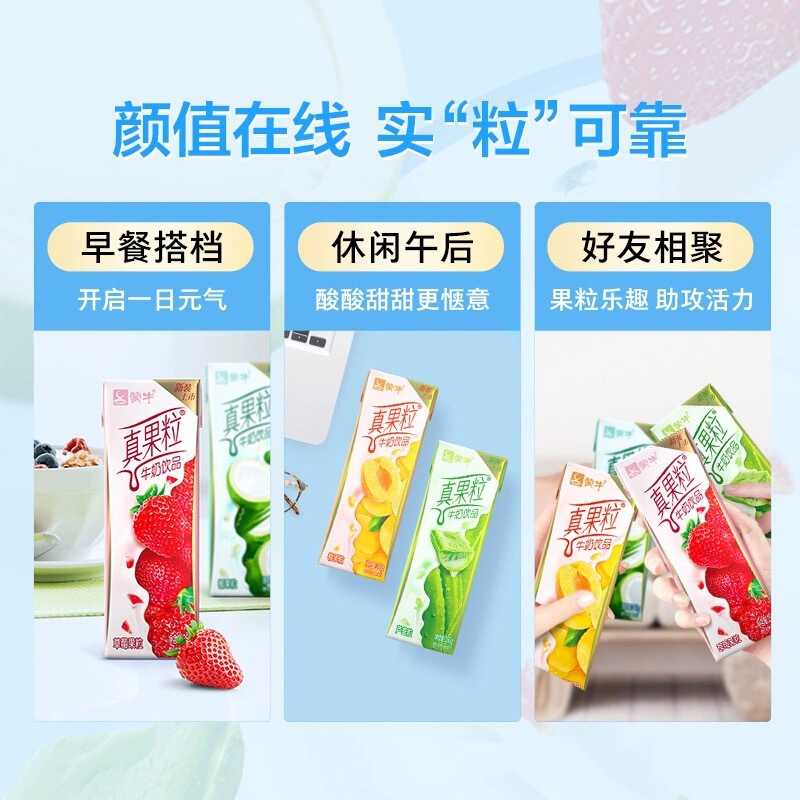 蒙牛真果粒250ml*24盒装牛奶整箱饮料年货礼盒混搭葡萄味早餐酸奶|undefined