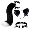 Black headband, small bell, set, 3 pieces