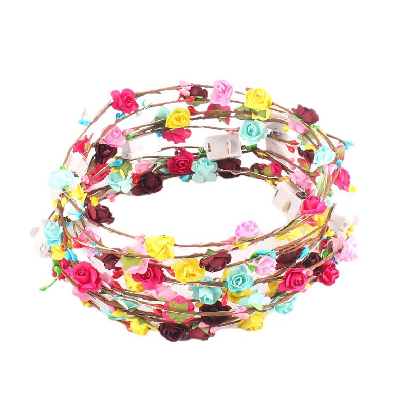 Diez luces, coronas luminosas coloridas, sombreros, diademas, luces led, plumas de princesa para niños, orejas de conejo, guirnaldas con brillo de seda dorada