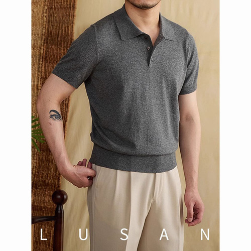 Summer Thin Men's Slim Fit Casual POLO Shirt Fashion Korean Version T-Shirt Short Sleeve Trendy Factory Wholesale