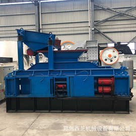 液压对辊破碎机100吨液压双辊制砂机河卵石液压对辊制沙机齿辊破