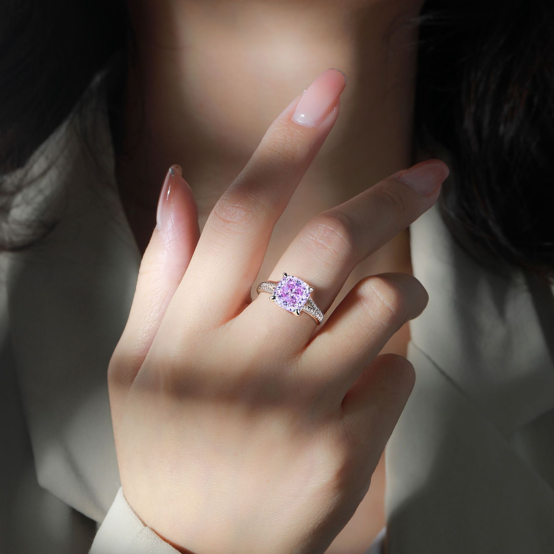 7g Weight High Carbon Diamond Inlay Material Rings Classification 1 Piece Quantity Holiday, Daily Occasion 925 Sterling Silver Material Geometric Pattern Women's Gender Inlay Design Simple Style, Classic Style Style 925 Sterling Silver High Carbon Diamond Geometric Rings 12