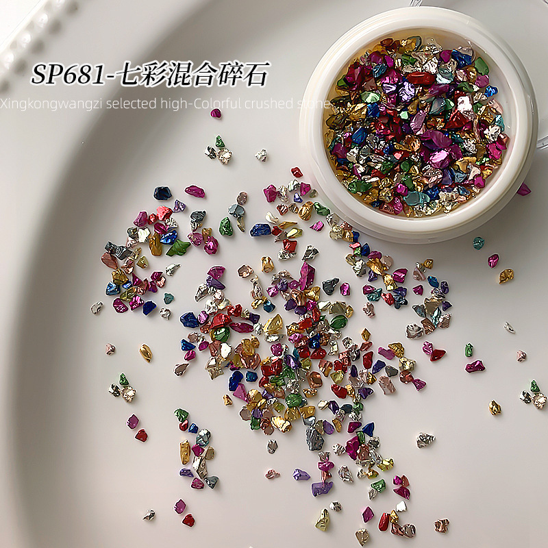 Nail Art Colorful Gravel Jewelry Irregular Metal Mini Mixed Dopamine Gravel 2025 New Nail Accessories Nail Art Colorful Gravel Jewelry Irregular Metal Mini Mixed Dopamine Gravel 2025 New Nail Accessories