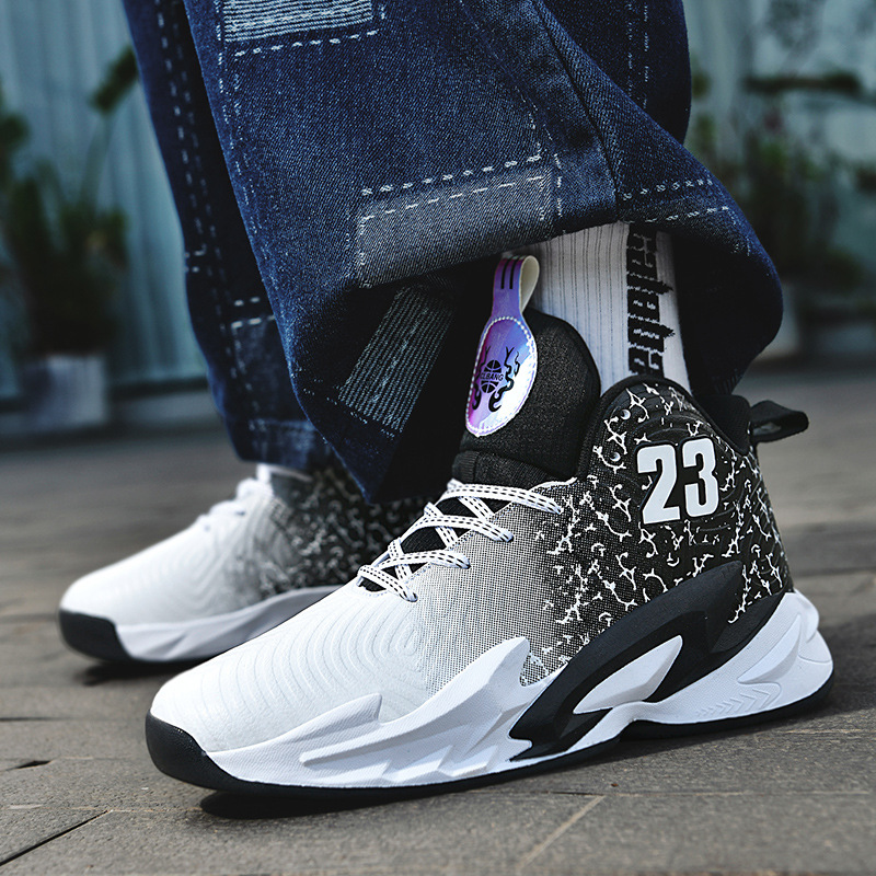 Basketballschuhe Herren-Kampfstiefel Turnschuhe Herbst und Winter neue Leder-Kampfstiefel mit Gummisohle Jugend-Studenten-Sneaker Herren_voghion.com