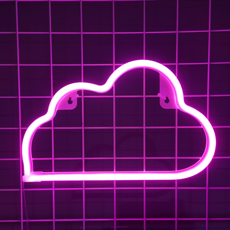 En stock LED nube luz de neón luz de modelado luz de noche Internet celebridad habitación decoración colgante de pared atmósfera creativa diseño de luz
