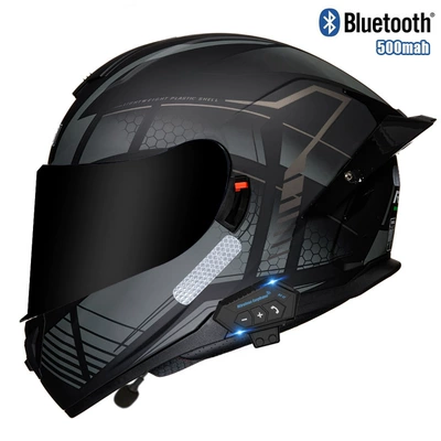 Motosiklet kaskı (dəbilqə) – car helmet - black-bee-queen-tea-mirrorbluetooth-m