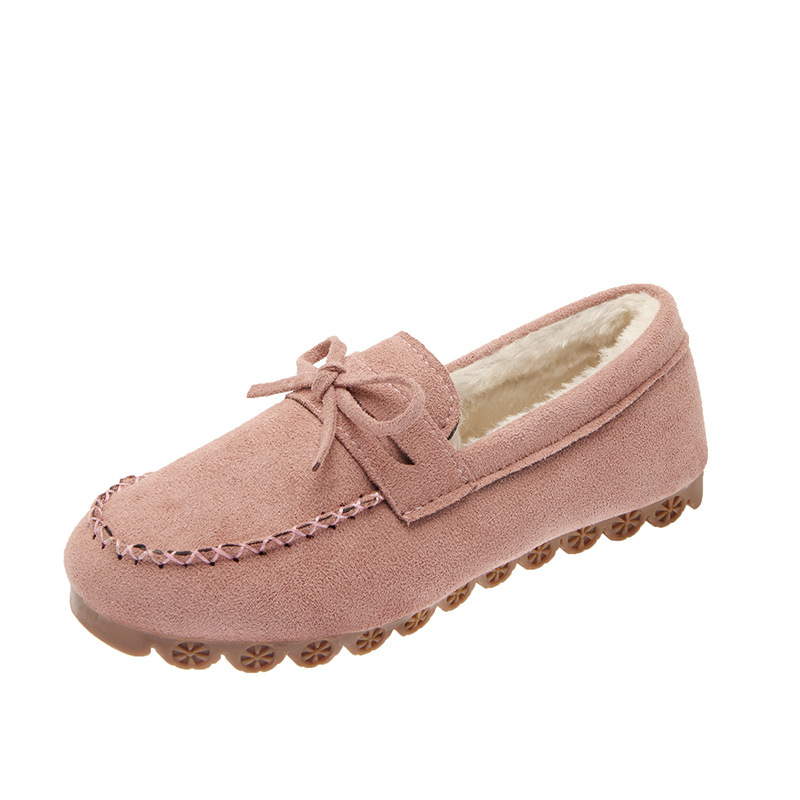 Zapatos de mujer de talla grande zapatos de mamá de arco Otoño e Invierno de mujer Nuevos zapatos de tacón plano con forro polar de fondo suave zapatos de mujer embarazada caliente