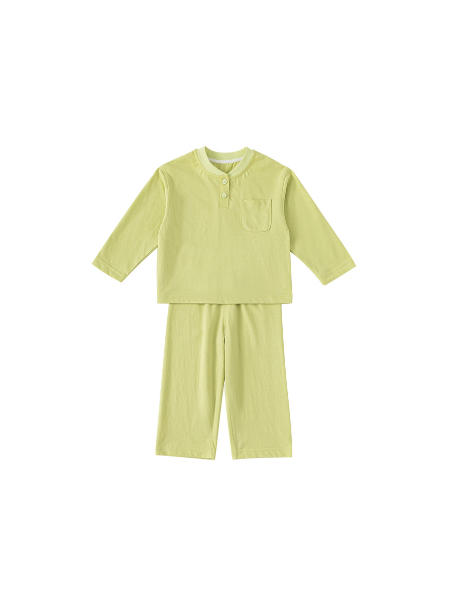 Ropa para niños Yubao Ropa para el hogar para niños y niñas de dos piezas Primavera y otoño Ropa para niños simple Pijamas para bebés de dos piezas CT84058