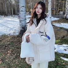 冬裝棉服女中長款韓版洋氣學生大碼冬季bf寬松棉襖加厚棉衣外套潮