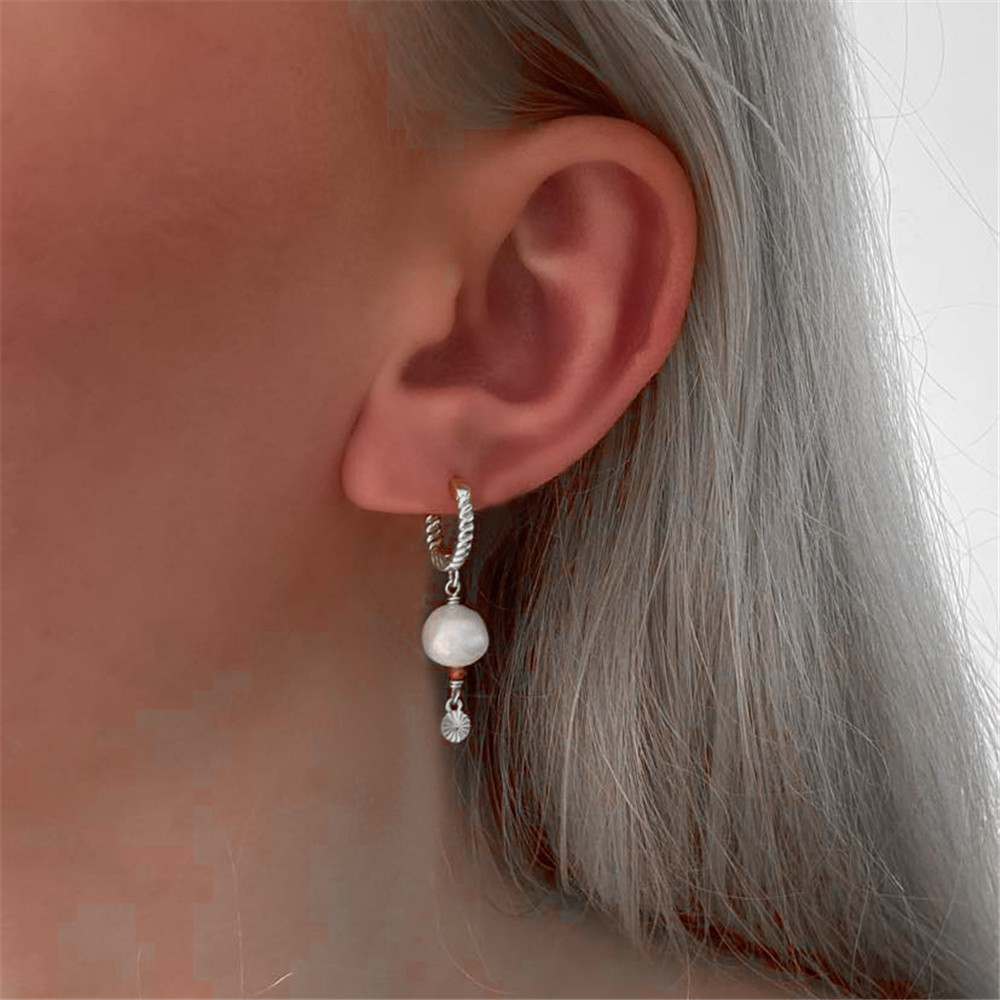 1 Pair Elegant Snowflake Plating Sterling Silver Drop Earrings display picture 28