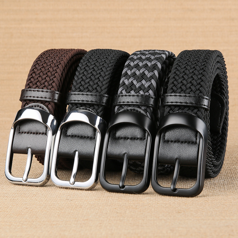 Men's elastic woven belt
