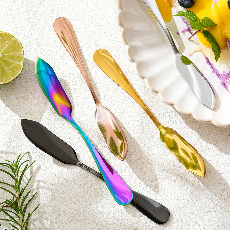 Stainless Steel Baking Spatula, Butter Knife, Korean-Style Long-Handled Thickened Jam Butter Spreader, Cream Cheese Decorating Knife