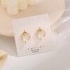 Earrings, trend fashionable accessory, Korean style, silver 925 sample, city style, wholesale