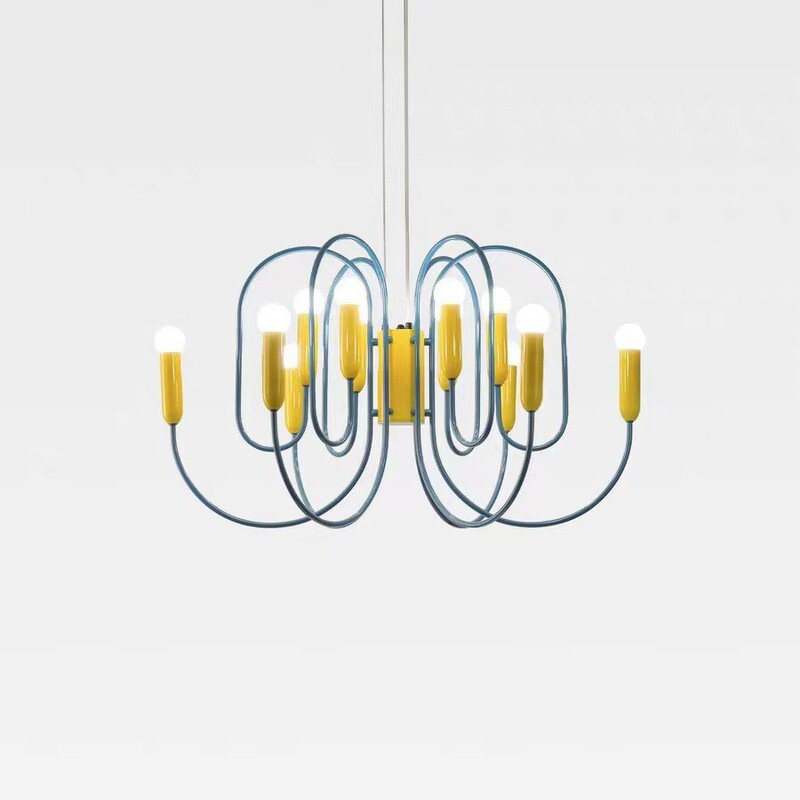 Second-Hand Bauhaus Living Room Chandelier, Modern Minimalist Memphis Dining Room Bedroom Designer Light French-Style Chandelier