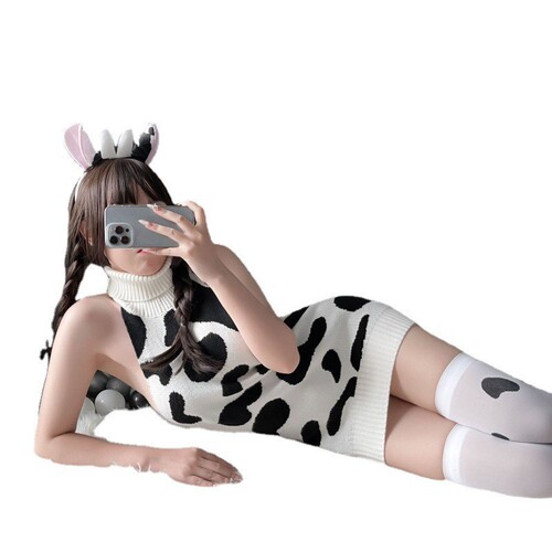 Sexy lingerie, cow sweater, flirty bag, backless suspender, turtleneck sweater, knitted suit, sexy pajamas
