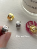 Small design zirconium, advanced demi-season earrings, trend of season, french style