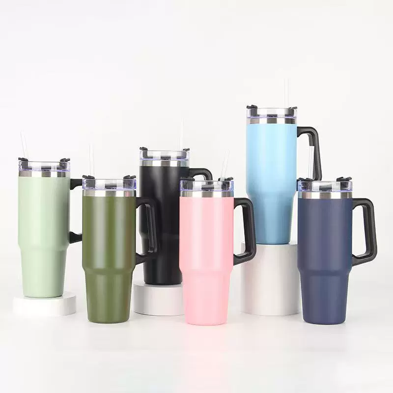 Handle, double-layer capacious glass stainless steel, tea cup, wineglass, (Cross-border trading), 30 oz, American style