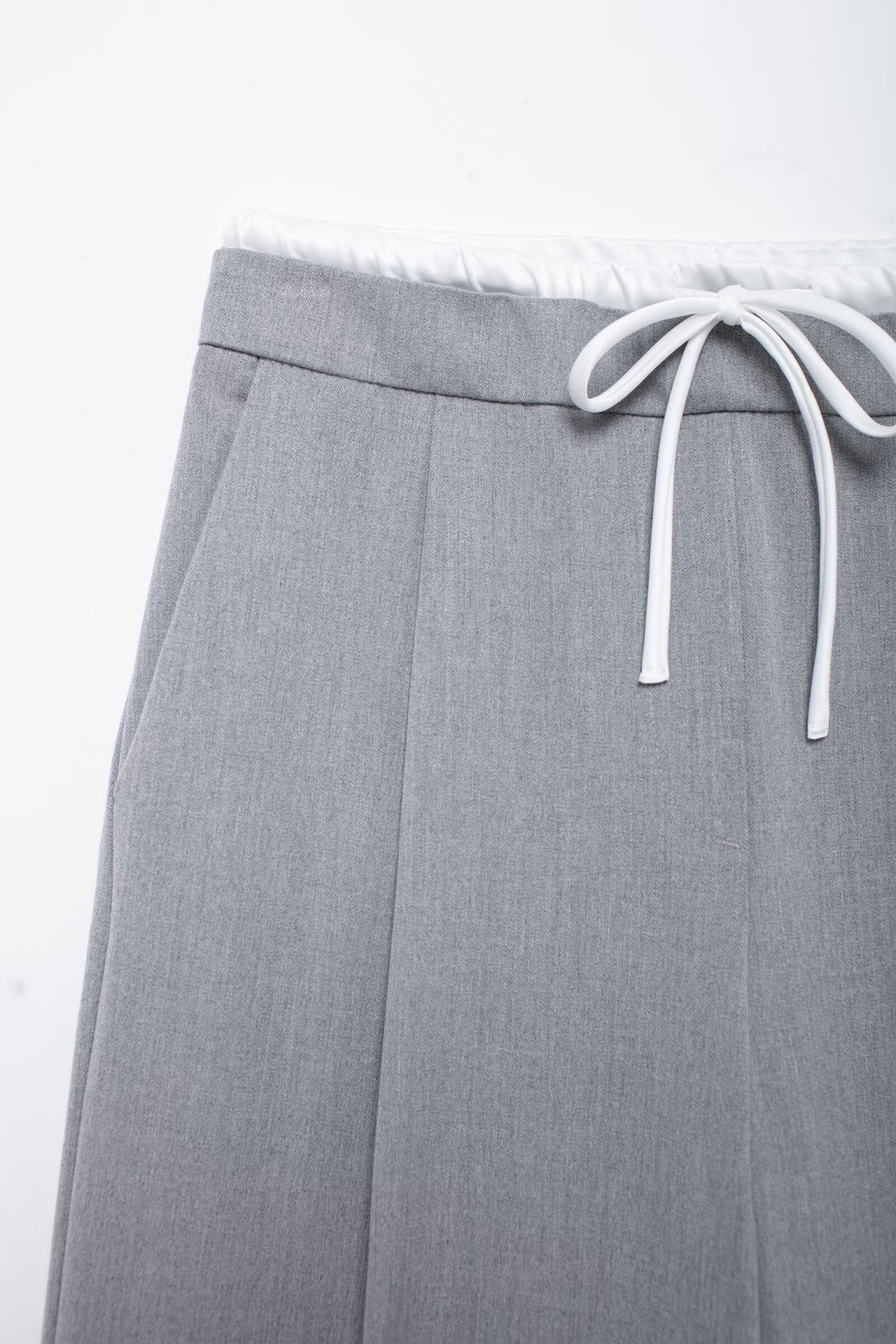 Abbigliamento donna autunno e inverno 2024 nuovi pantaloni larghi a doppio strato con vita larga e gamba larga_voghion.com