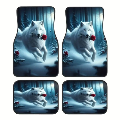 Wear-resistant and Easy-to-clean Car Universal | Avtomobil döşəmə paspasları - wolf-king-11-3344cm-two-piece-pack
