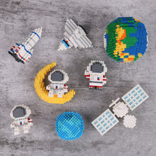 梅肯斯姆积木玩具微钻小颗粒太空宇航员学生拼装跨境一件代发批发