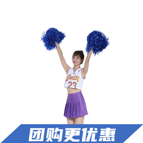 Cheerleader with flowers, cheerleading, flower pom-poms, handle, cheerleading flowers, dancing props, fuzzy ball