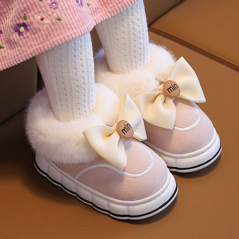 Children's Cotton Shoes, Girls' Waterproof and Non-Slip, Boys' Warm Fleece-Lined Thickeneded Snow Boots, Baby Cotton Slippers, Winter