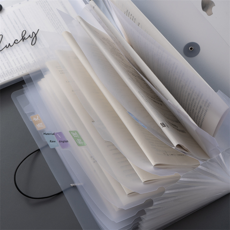 A4 폴더 한국 오르간 가방 테스트 종이 저장 가방 파일 폴더 다층 주제 분류 파일 가방 사무용품