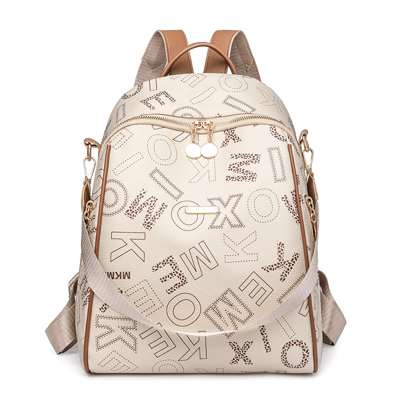 Bolsos para mujer 2024 nuevas letras impresas para mujer mochila moda color contraste mochila de viaje al aire libre mochila escolar al por mayor