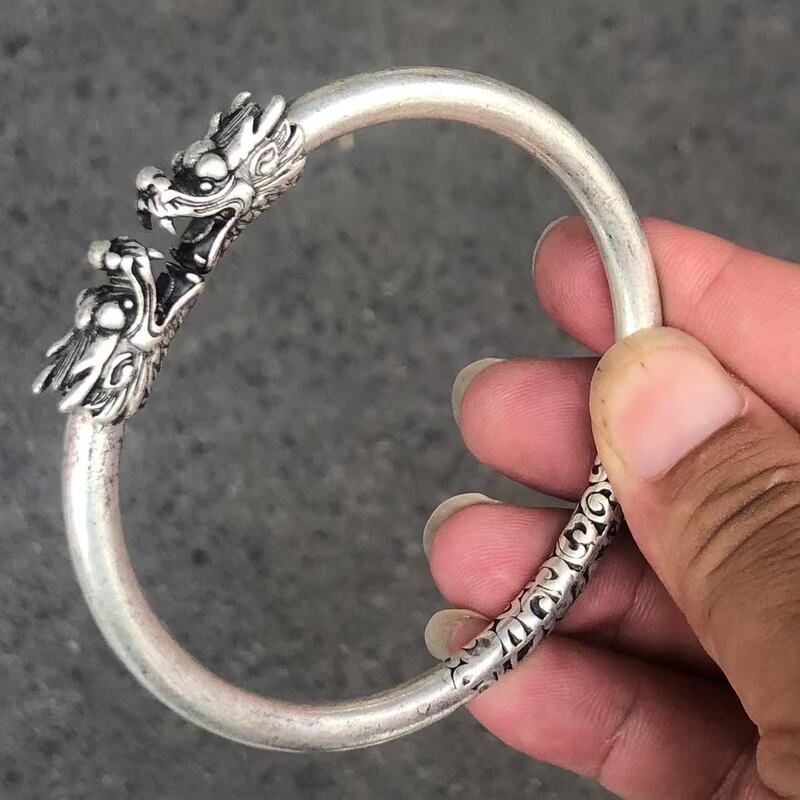 Vintage Viking Dragon Open Bracelet Men's Fashion Adjustable Bracelet Women's Jewelry Party Accessories Crafts Wholesale