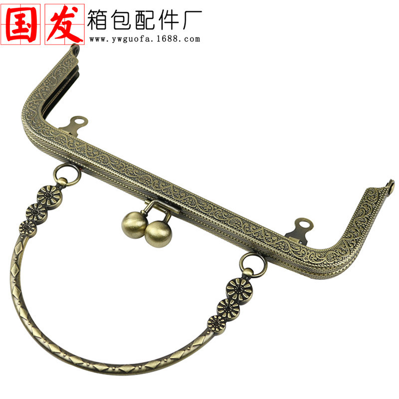 [Nuevo] 18cm agujero de tornillo relieve cuadrado tres flores mano oro oro mano oro oro al por mayor