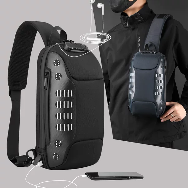 WEPOWER new men's fashion brand chest bag outdoor leisure anti-theft messenger bag large capacity multi-functional shoulder bag