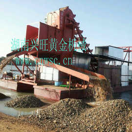 厂家定制大型采金设备挖沙淘金船 河道洗沙淘金选金设备 规格多