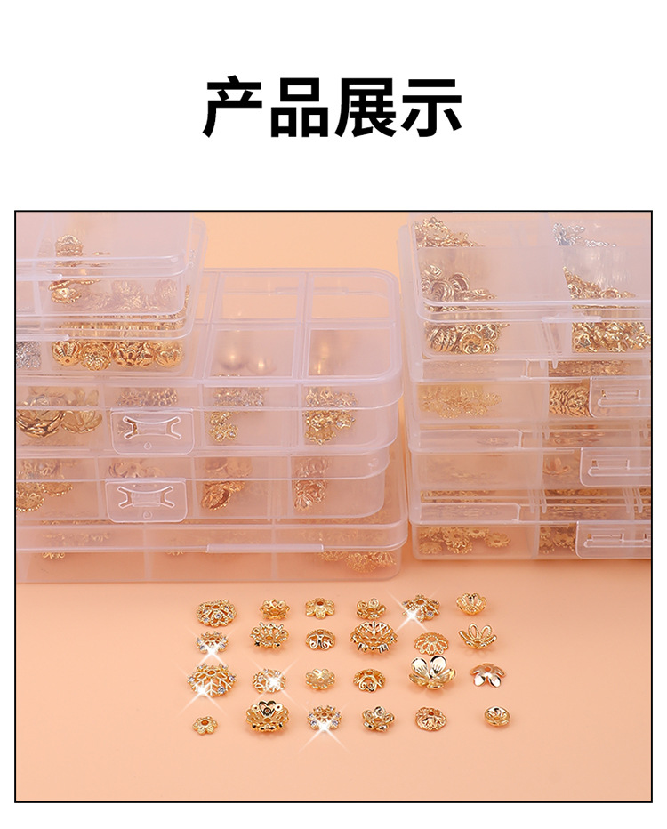 925 Silver Loose Bead Bracelet Accessories Flower Holder Flower Cap Spacer Spacer Bead Holder Spacer Bead DIY Handmade Accessories Manufacturer Wholesale