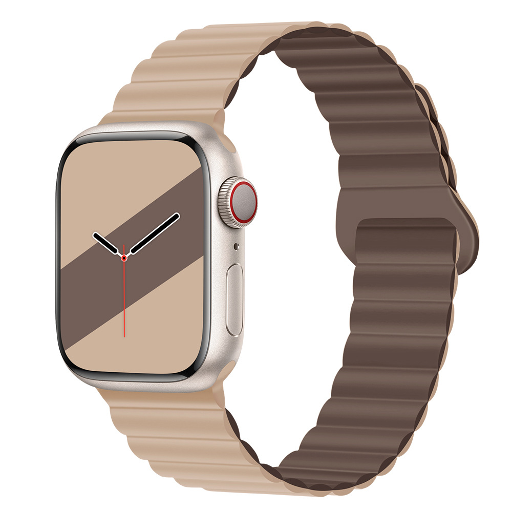 適用iwatchs9ultra1-8世代リンゴ時計バンド磁気吸引時計バンド運動シリコンリンゴ時計バンド