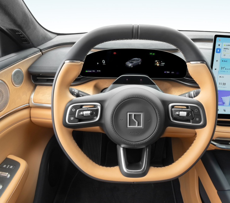 Suitable for Zeekr 001/007/X7 Official Original Sports Three-Body Style Nappa Leather Anti-Slip Full-Cover Steering Wheel Cover