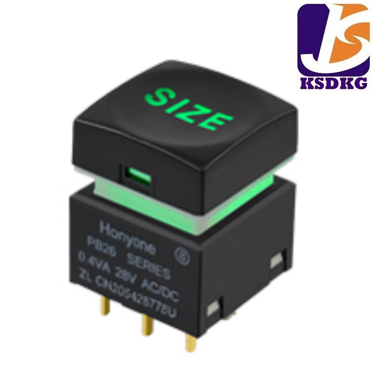 信号灯按键开关立式 带灯 轻触按键开关 供应现货15m方形按钮开关