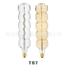 DIY大泡 4W 6W烟灰色茶色外壳照明装饰LED灯丝灯泡 玻璃 复古管泡