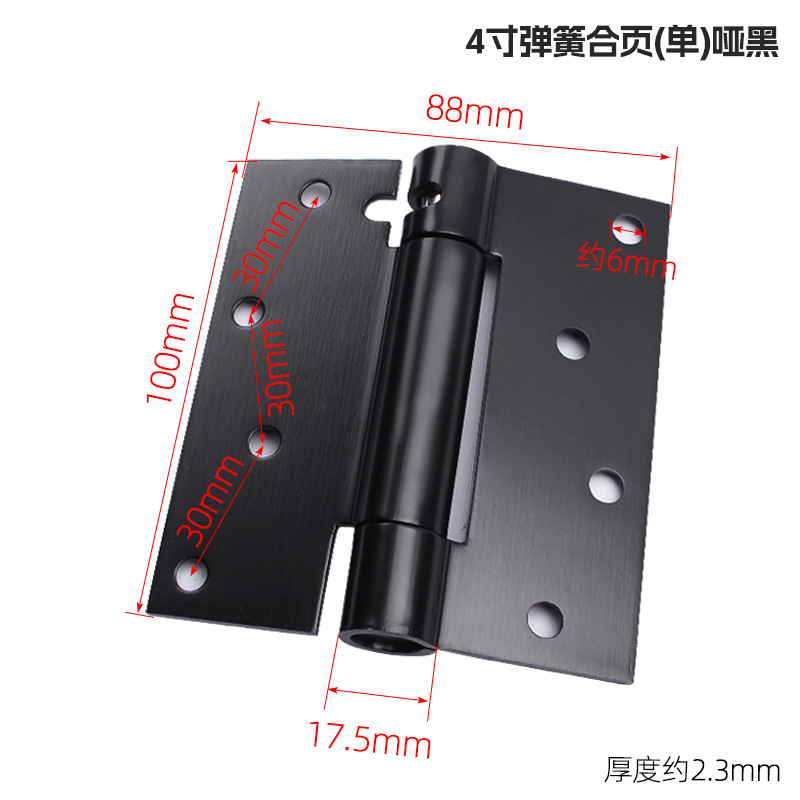 Puerta de entrada libre bidireccional con bisagra de resorte abierta automática de rebote doble puerta de cintura de 4 pulgadas y 5 pulgadas de hardware de acero inoxidable